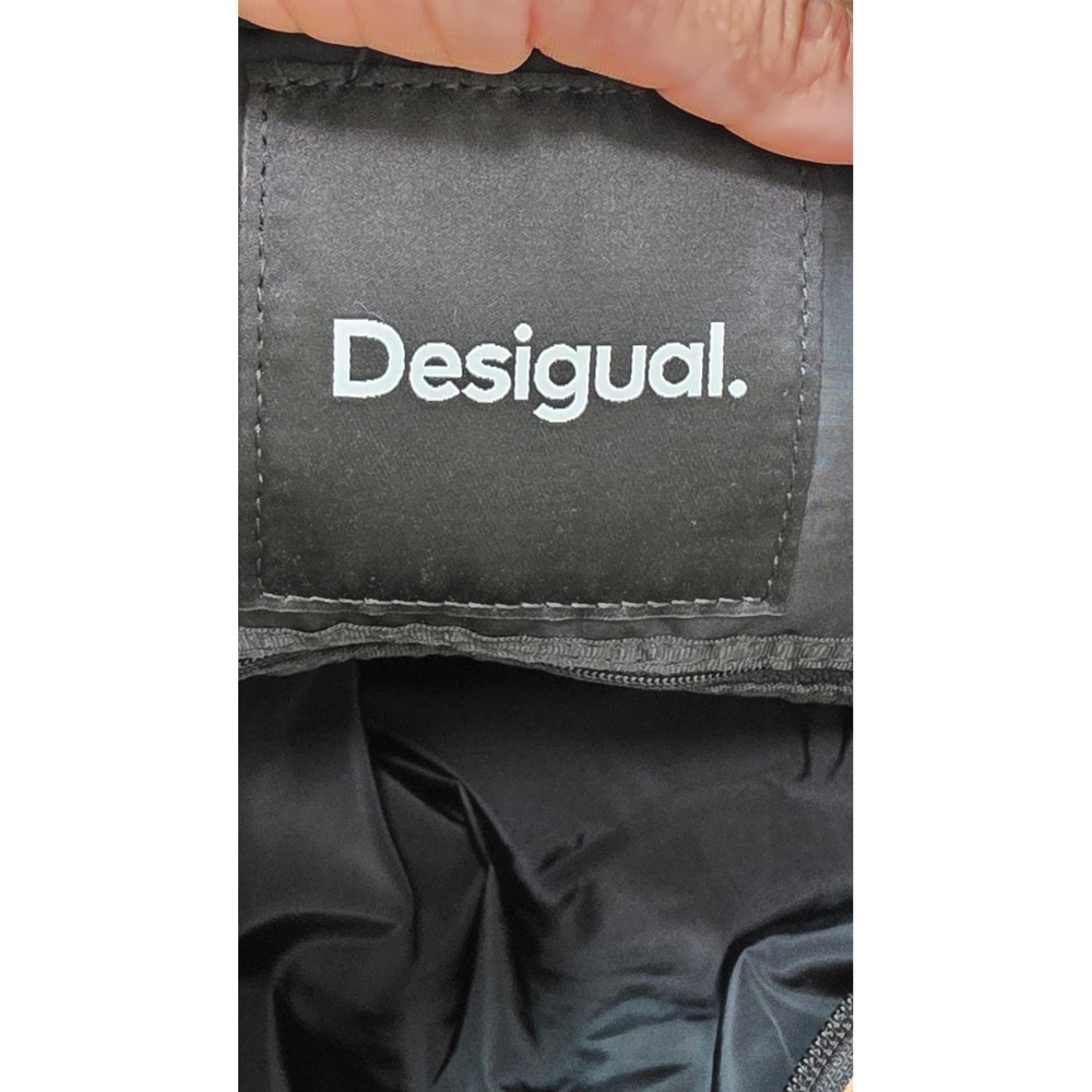 Desigual Convertible Backpack Tote Bag Green Orange Hiking Ripstop Multi-Way - Picture 4 of 13
